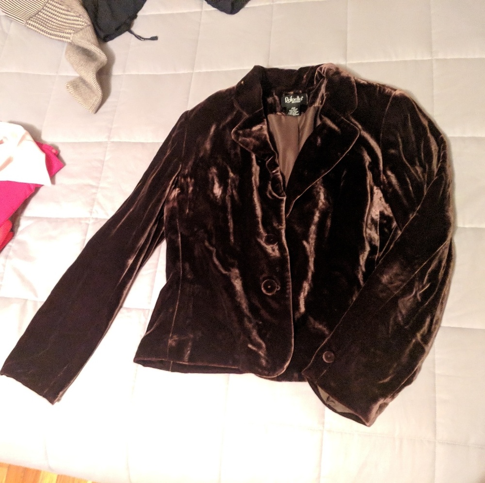 Beautiful Rafaella Rich Brown Velvet Blazer